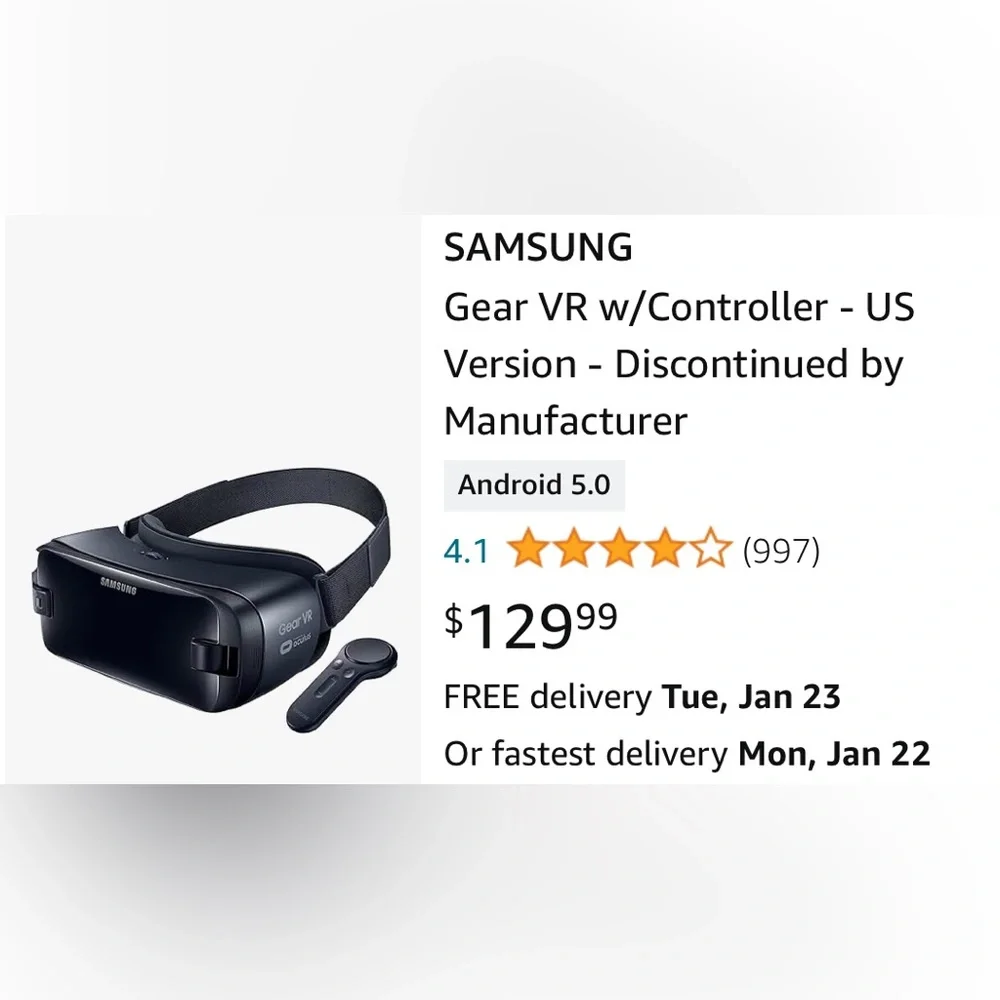 Samsung smartphone VR headset